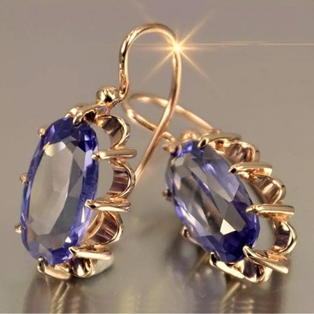 Stunning color crystals set in gold